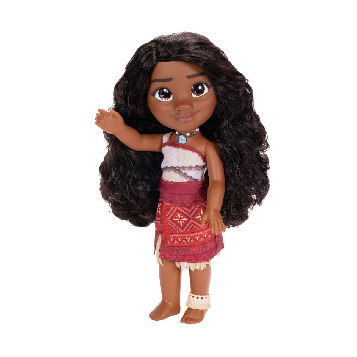 Muñeca Moana My Friend Moana Disney con atuendo rojo y tobillera
